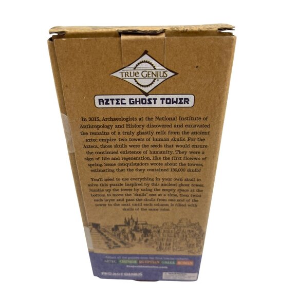 True Genius Wooden Aztec Ghost Tower Puzzle Brain Teaser Ages 8+ Difficulty 34g - Picture 4 of 9